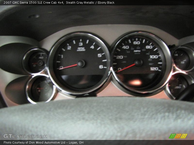 Stealth Gray Metallic / Ebony Black 2007 GMC Sierra 1500 SLE Crew Cab 4x4