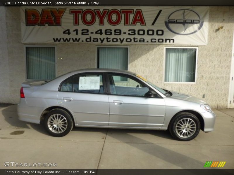 Satin Silver Metallic / Gray 2005 Honda Civic LX Sedan