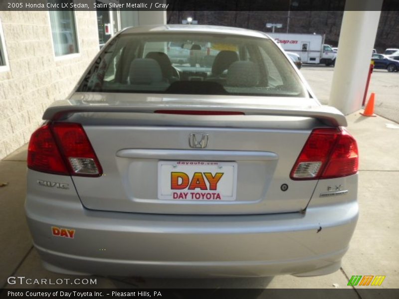 Satin Silver Metallic / Gray 2005 Honda Civic LX Sedan