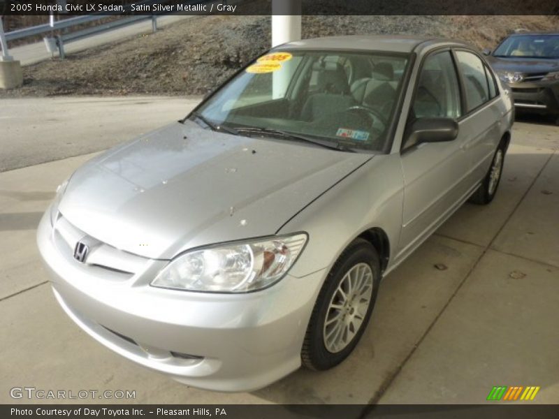 Satin Silver Metallic / Gray 2005 Honda Civic LX Sedan