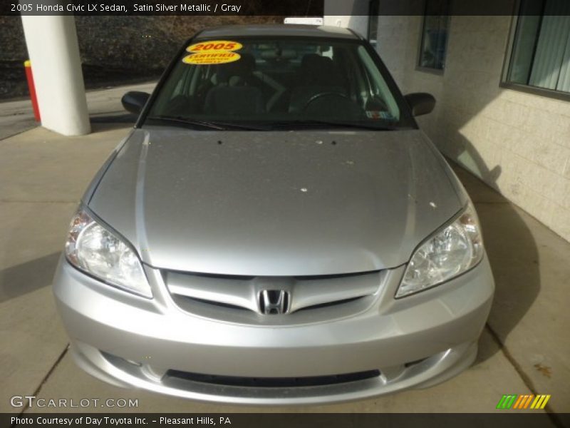 Satin Silver Metallic / Gray 2005 Honda Civic LX Sedan