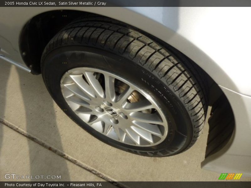 Satin Silver Metallic / Gray 2005 Honda Civic LX Sedan
