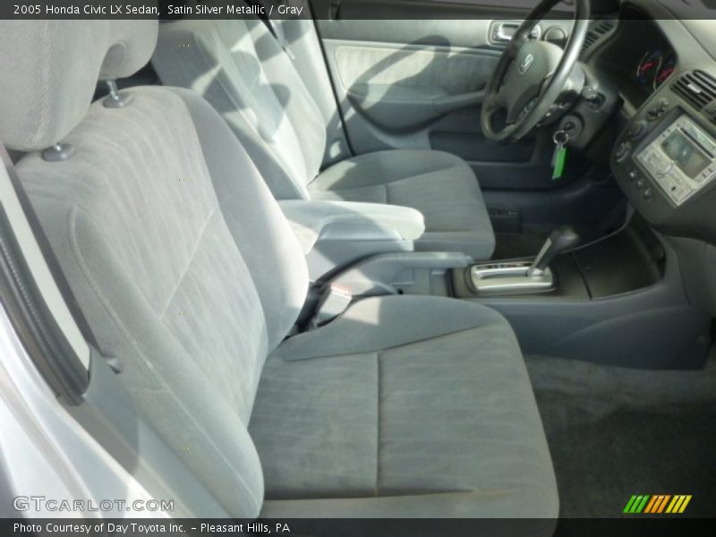 Satin Silver Metallic / Gray 2005 Honda Civic LX Sedan