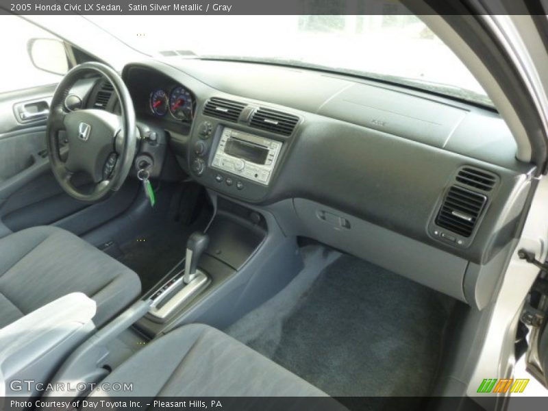 Satin Silver Metallic / Gray 2005 Honda Civic LX Sedan