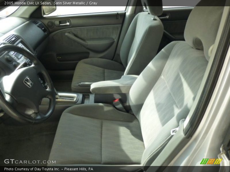 Satin Silver Metallic / Gray 2005 Honda Civic LX Sedan