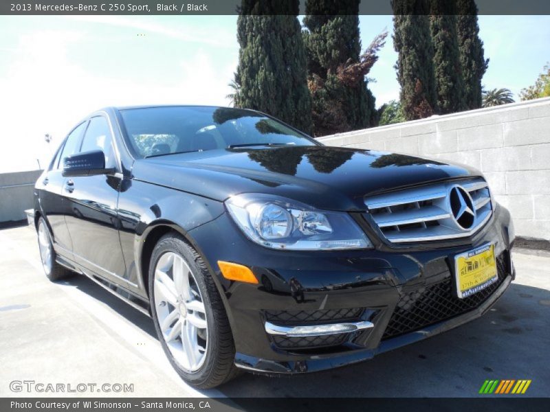 Black / Black 2013 Mercedes-Benz C 250 Sport