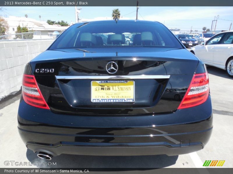 Black / Black 2013 Mercedes-Benz C 250 Sport