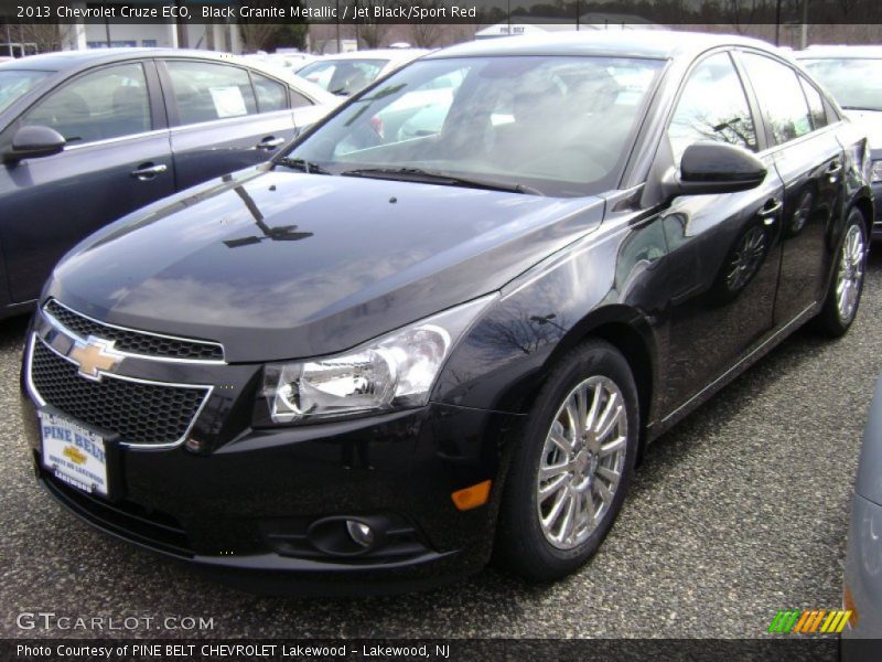 Black Granite Metallic / Jet Black/Sport Red 2013 Chevrolet Cruze ECO