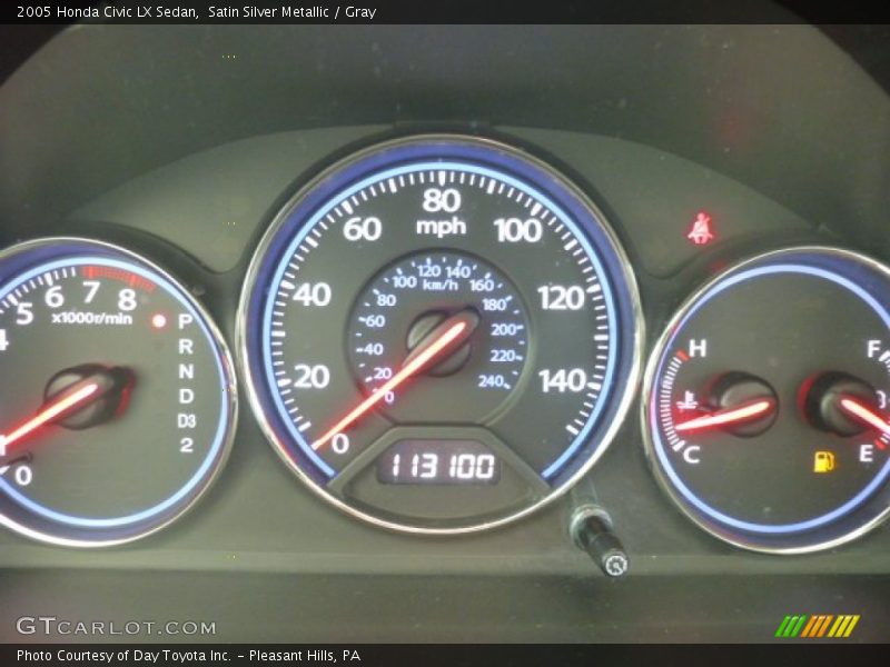 Satin Silver Metallic / Gray 2005 Honda Civic LX Sedan