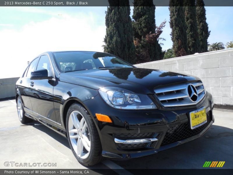 Black / Black 2013 Mercedes-Benz C 250 Sport