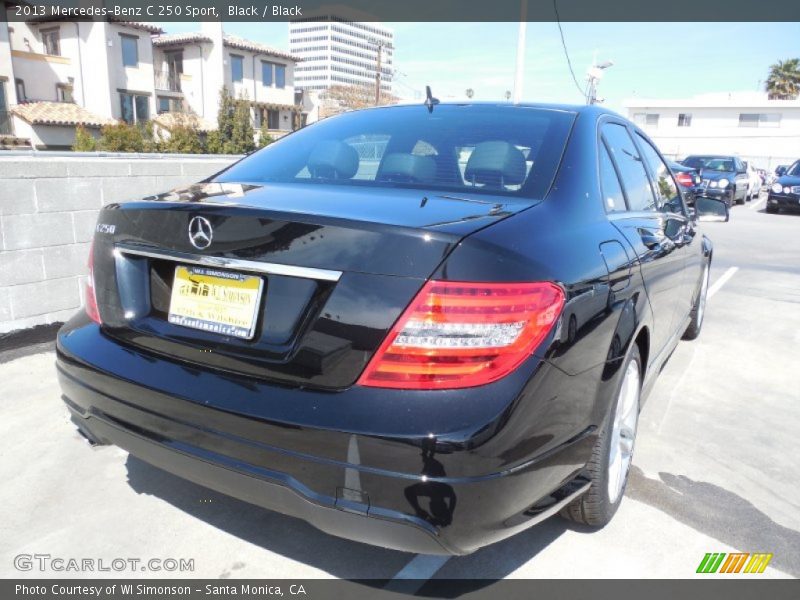 Black / Black 2013 Mercedes-Benz C 250 Sport