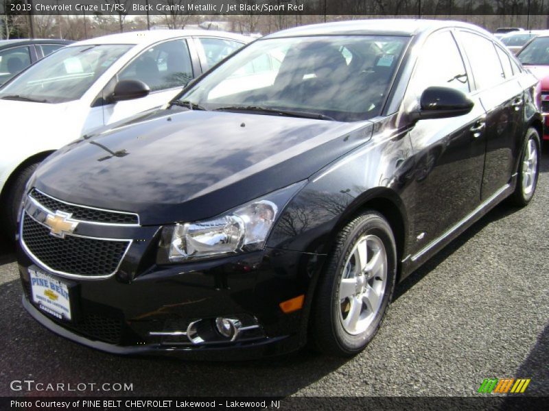 Black Granite Metallic / Jet Black/Sport Red 2013 Chevrolet Cruze LT/RS