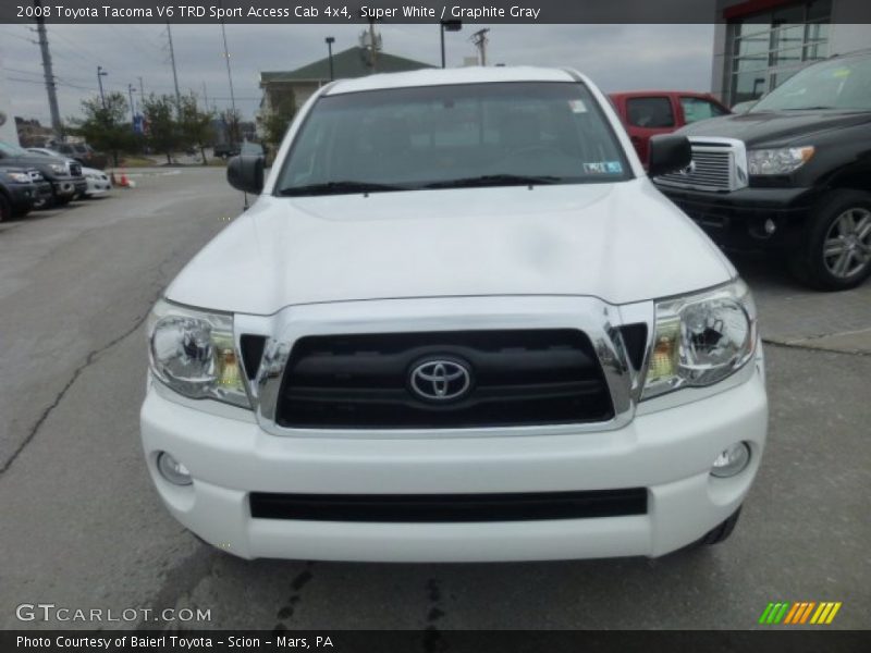 Super White / Graphite Gray 2008 Toyota Tacoma V6 TRD Sport Access Cab 4x4