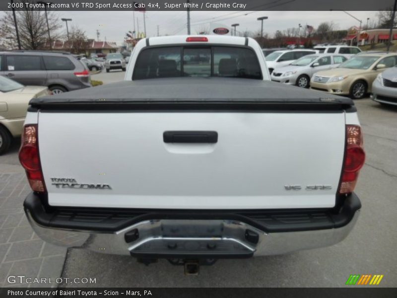 Super White / Graphite Gray 2008 Toyota Tacoma V6 TRD Sport Access Cab 4x4