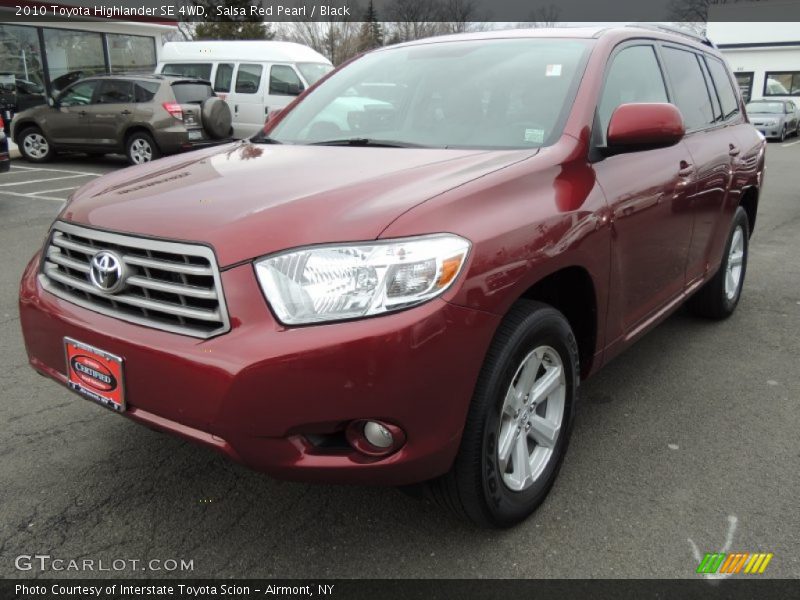 Salsa Red Pearl / Black 2010 Toyota Highlander SE 4WD