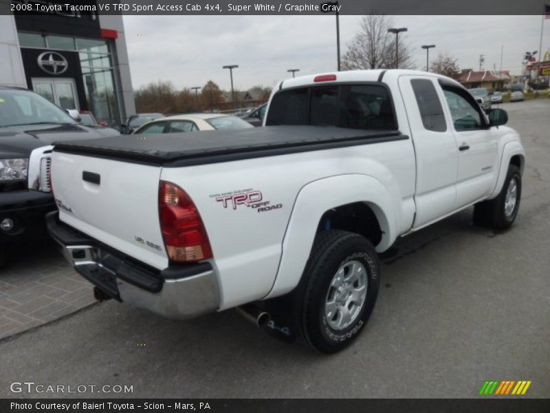 Super White / Graphite Gray 2008 Toyota Tacoma V6 TRD Sport Access Cab 4x4