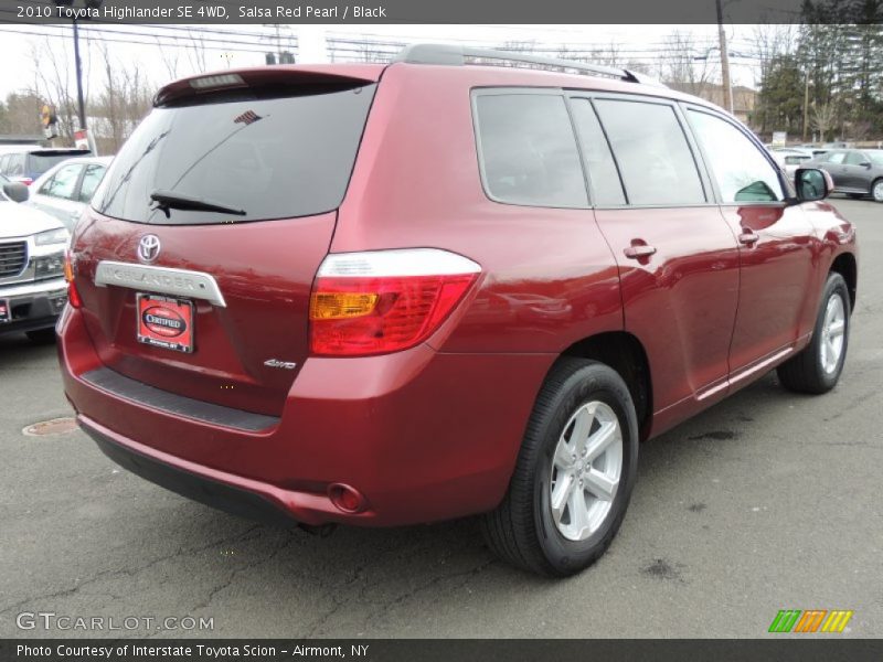 Salsa Red Pearl / Black 2010 Toyota Highlander SE 4WD