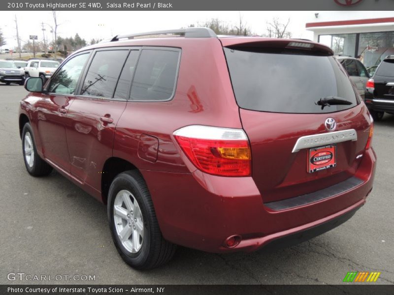 Salsa Red Pearl / Black 2010 Toyota Highlander SE 4WD