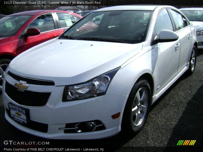Summit White / Jet Black/Sport Red 2013 Chevrolet Cruze LT/RS