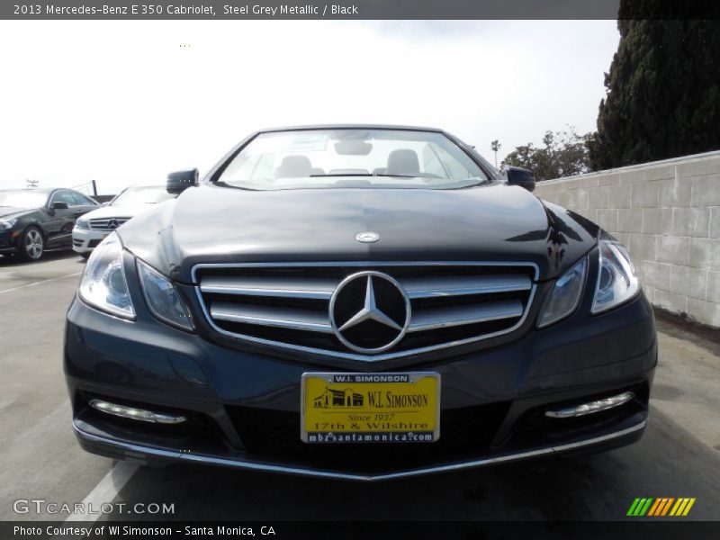 Steel Grey Metallic / Black 2013 Mercedes-Benz E 350 Cabriolet