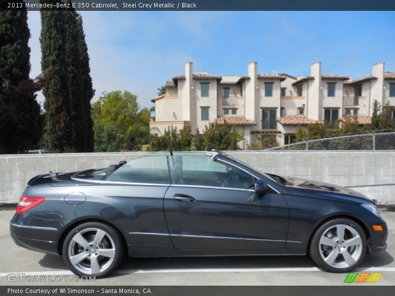 Steel Grey Metallic / Black 2013 Mercedes-Benz E 350 Cabriolet