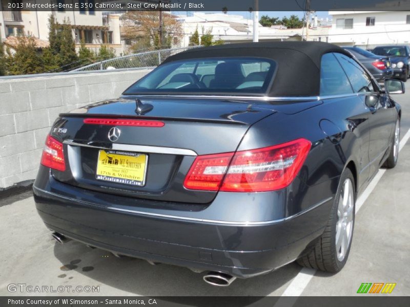 Steel Grey Metallic / Black 2013 Mercedes-Benz E 350 Cabriolet