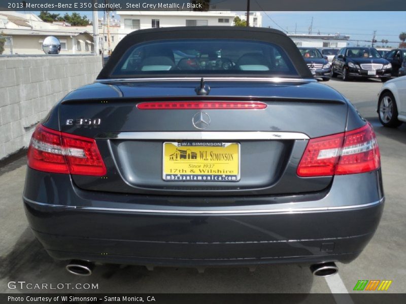 Steel Grey Metallic / Black 2013 Mercedes-Benz E 350 Cabriolet