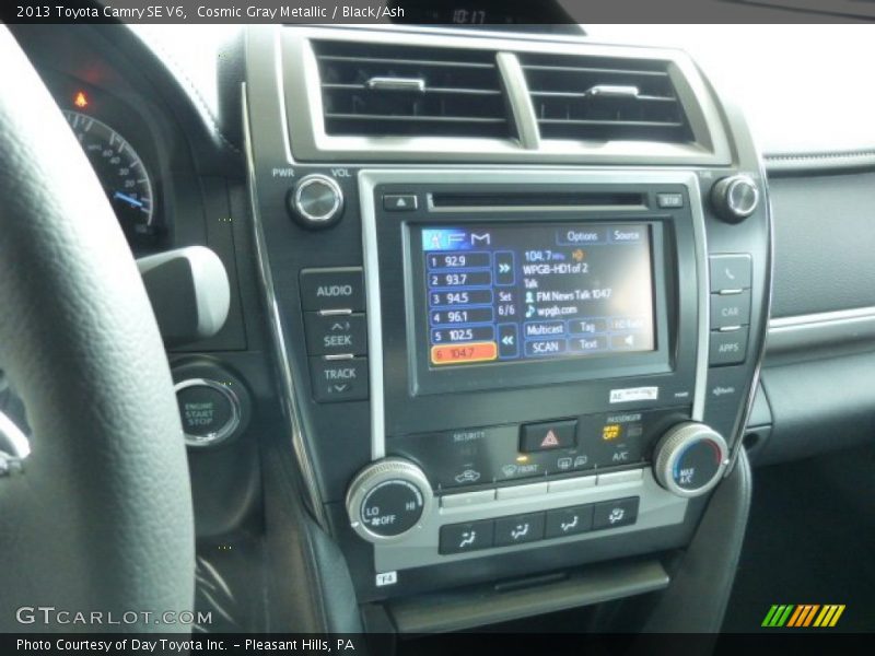 Cosmic Gray Metallic / Black/Ash 2013 Toyota Camry SE V6