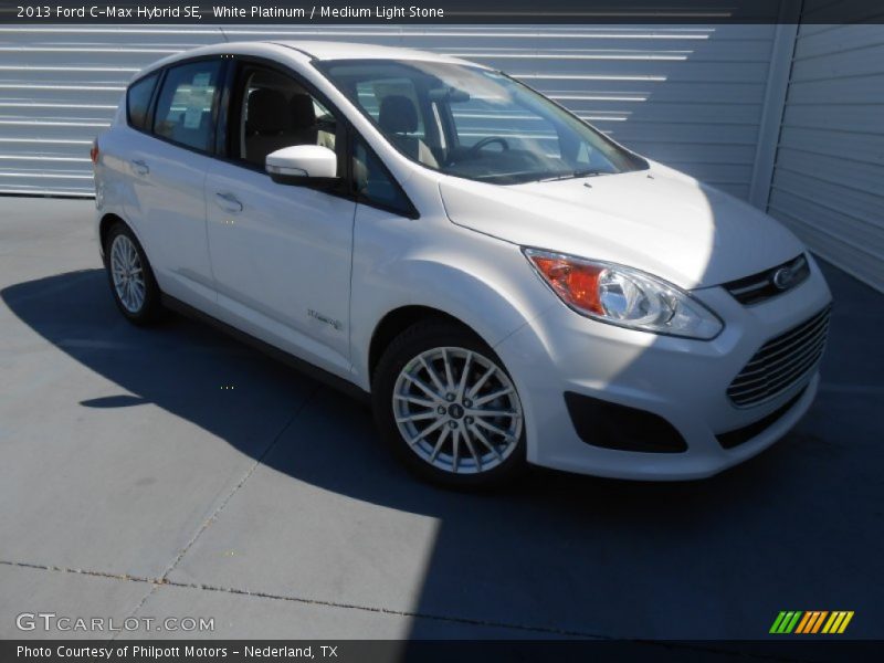 White Platinum / Medium Light Stone 2013 Ford C-Max Hybrid SE