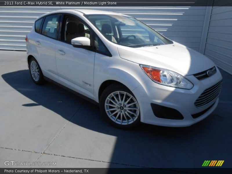 White Platinum / Medium Light Stone 2013 Ford C-Max Hybrid SE