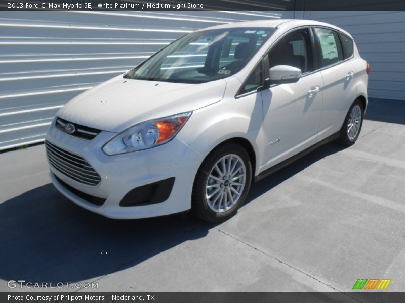 White Platinum / Medium Light Stone 2013 Ford C-Max Hybrid SE