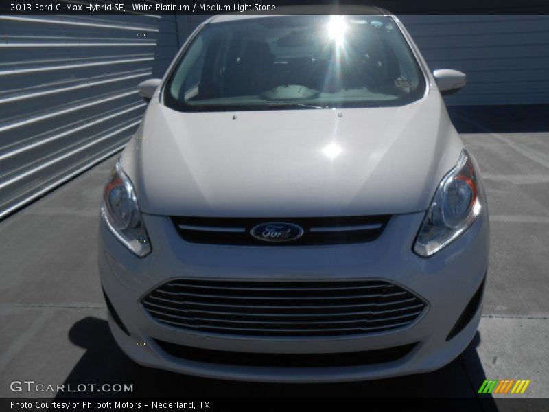 White Platinum / Medium Light Stone 2013 Ford C-Max Hybrid SE
