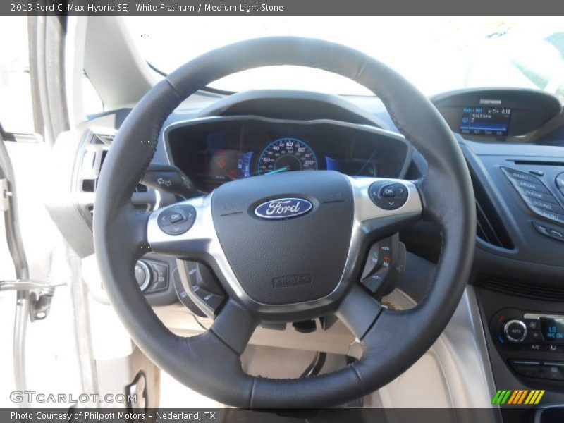 White Platinum / Medium Light Stone 2013 Ford C-Max Hybrid SE