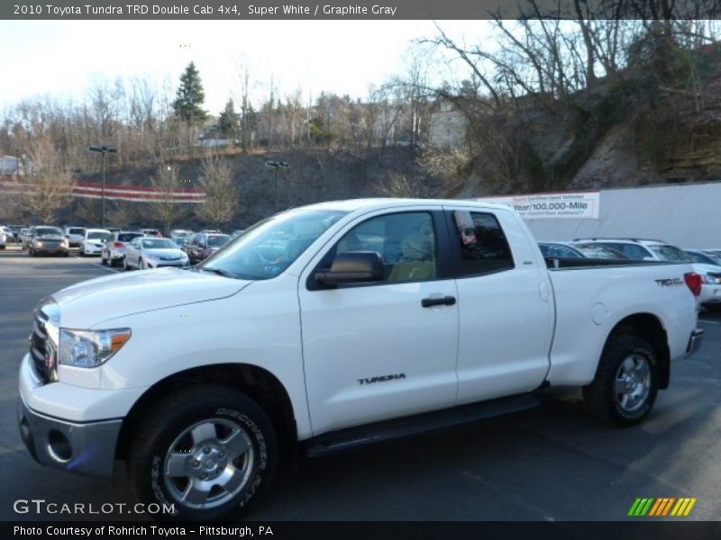 Super White / Graphite Gray 2010 Toyota Tundra TRD Double Cab 4x4