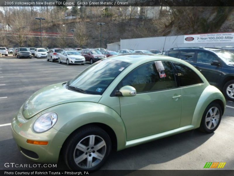 Gecko Green Metallic / Cream 2006 Volkswagen New Beetle TDI Coupe