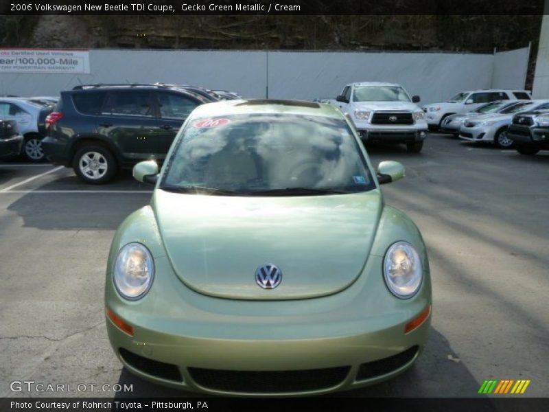 Gecko Green Metallic / Cream 2006 Volkswagen New Beetle TDI Coupe