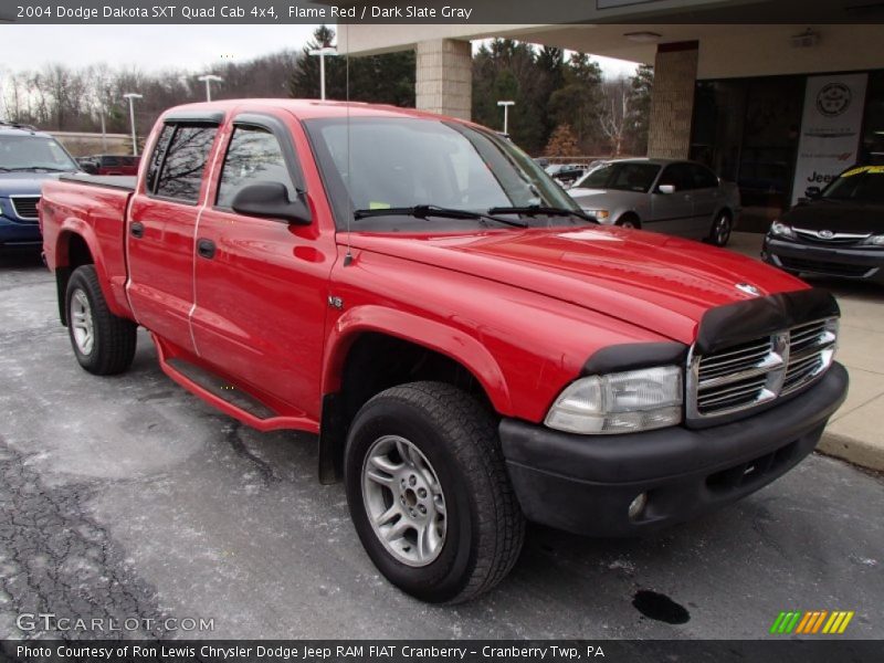 Flame Red / Dark Slate Gray 2004 Dodge Dakota SXT Quad Cab 4x4
