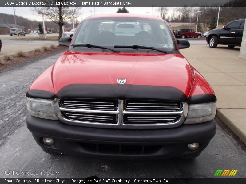 Flame Red / Dark Slate Gray 2004 Dodge Dakota SXT Quad Cab 4x4