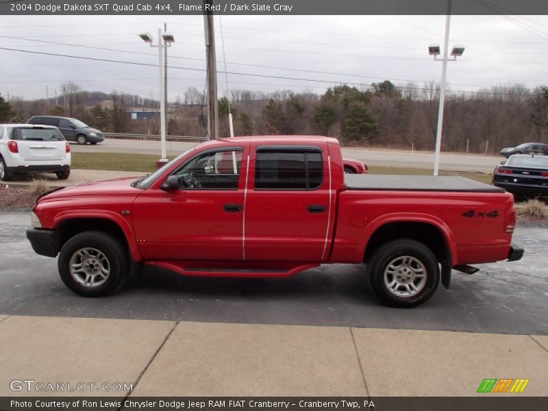 Flame Red / Dark Slate Gray 2004 Dodge Dakota SXT Quad Cab 4x4