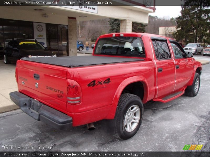 Flame Red / Dark Slate Gray 2004 Dodge Dakota SXT Quad Cab 4x4