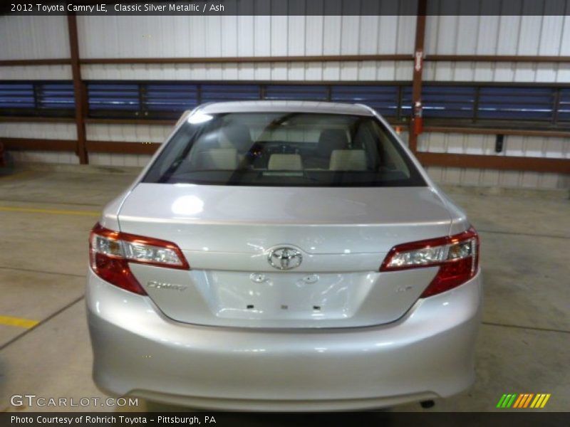 Classic Silver Metallic / Ash 2012 Toyota Camry LE