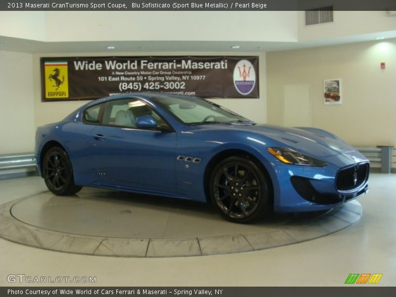 Blu Sofisticato (Sport Blue Metallic) / Pearl Beige 2013 Maserati GranTurismo Sport Coupe