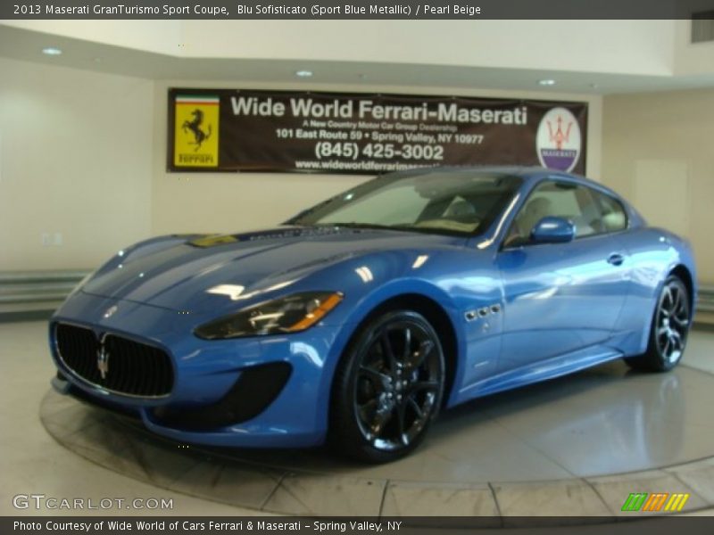 Blu Sofisticato (Sport Blue Metallic) / Pearl Beige 2013 Maserati GranTurismo Sport Coupe