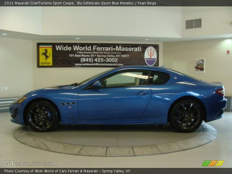 Blu Sofisticato (Sport Blue Metallic) / Pearl Beige 2013 Maserati GranTurismo Sport Coupe