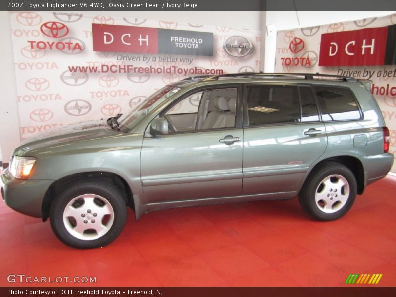Oasis Green Pearl / Ivory Beige 2007 Toyota Highlander V6 4WD