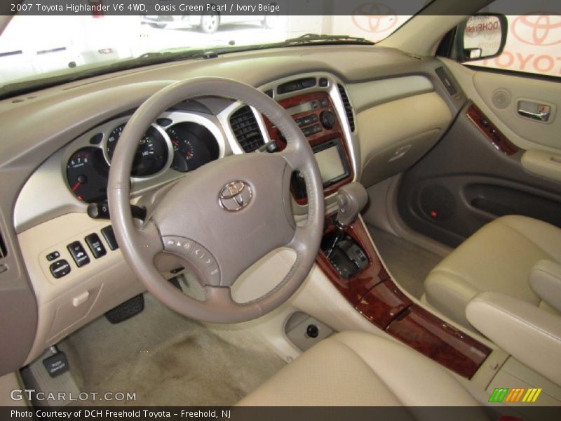 Oasis Green Pearl / Ivory Beige 2007 Toyota Highlander V6 4WD