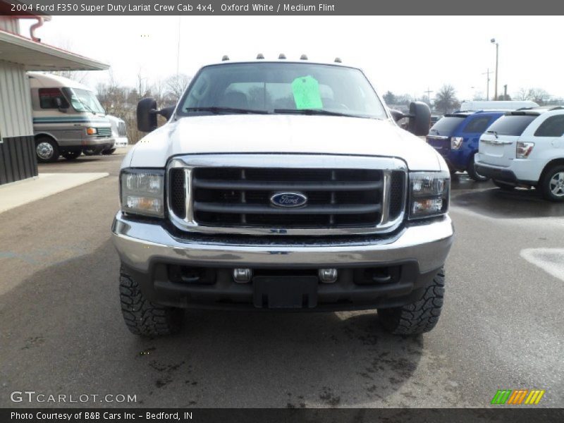Oxford White / Medium Flint 2004 Ford F350 Super Duty Lariat Crew Cab 4x4