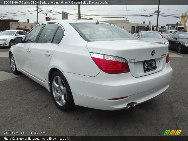 Alpine White / Cream Beige Dakota Leather 2008 BMW 5 Series 535xi Sedan