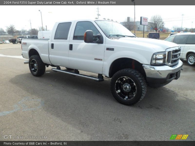 Oxford White / Medium Flint 2004 Ford F350 Super Duty Lariat Crew Cab 4x4