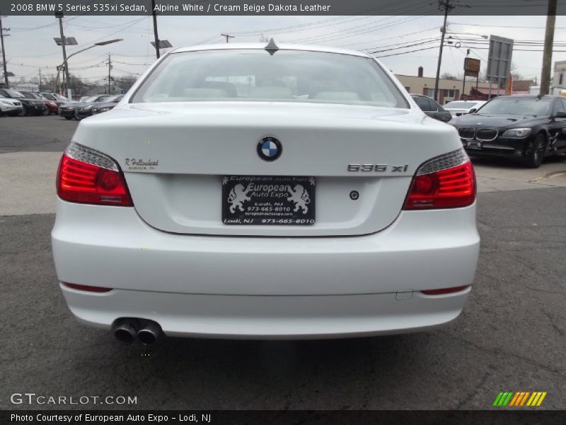 Alpine White / Cream Beige Dakota Leather 2008 BMW 5 Series 535xi Sedan